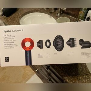 Dyson Supersonic blow dryer with attachments - new, unopened!
